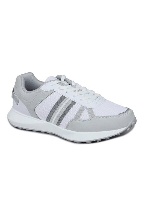 29052 Beyaz - Gri Erkek Sneaker Günlük Spor Ayakkabı - 7