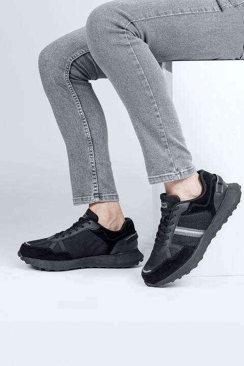 29052 Siyah Erkek Sneaker Günlük Spor Ayakkabı - 5