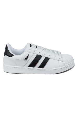 29055 Beyaz - Siyah Erkek Sneaker Günlük Spor Ayakkabı 