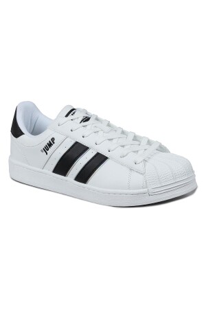 29055 Beyaz - Siyah Erkek Sneaker Günlük Spor Ayakkabı - 6