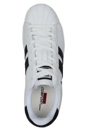 29055 Beyaz - Siyah Erkek Sneaker Günlük Spor Ayakkabı - 7