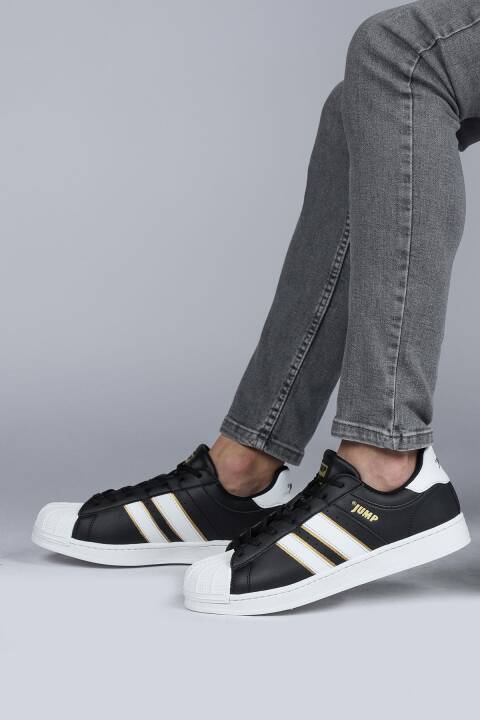 29055 Siyah - Beyaz Erkek Sneaker Günlük Spor Ayakkabı - 3