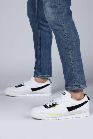29072 Beyaz - Gri Erkek Sneaker Günlük Spor Ayakkabı - Jump (1)