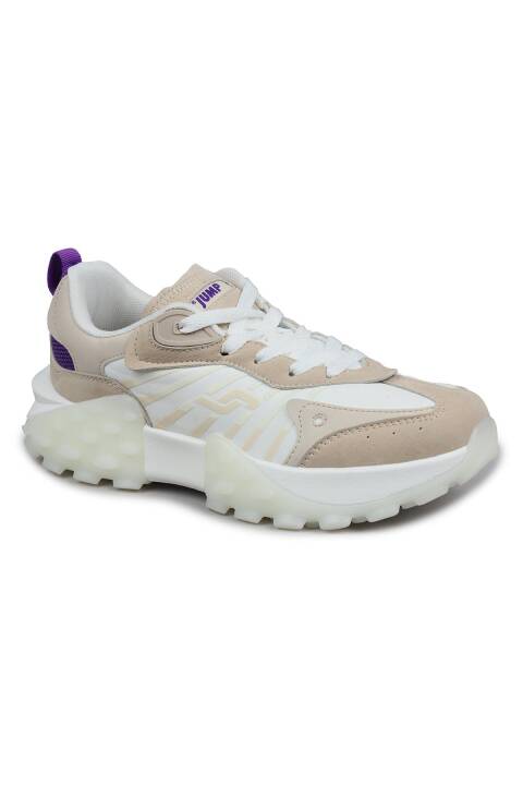 29092 Beyaz - Bej Kadın Sneaker Günlük Spor Ayakkabı - 8