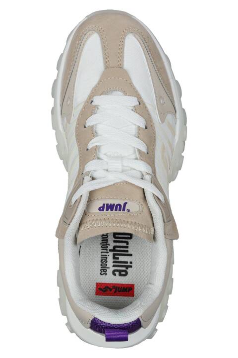 29092 Beyaz - Bej Kadın Sneaker Günlük Spor Ayakkabı - 9