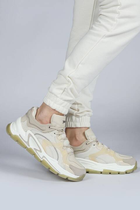 29096 Bej Kadın Sneaker Günlük Spor Ayakkabı - 2