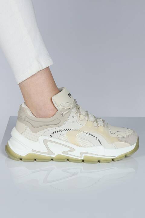 29096 Bej Kadın Sneaker Günlük Spor Ayakkabı - 4