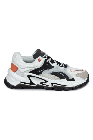 29096 Beyaz - Siyah Kadın Sneaker Günlük Spor Ayakkabı - Jump