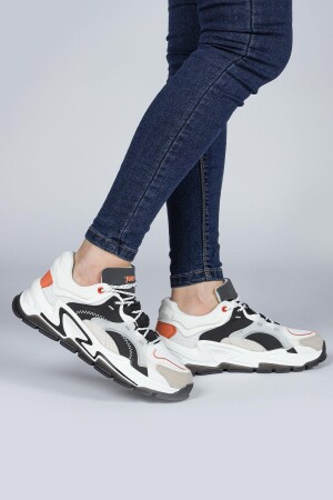 29096 Beyaz - Siyah Kadın Sneaker Günlük Spor Ayakkabı - Jump (1)