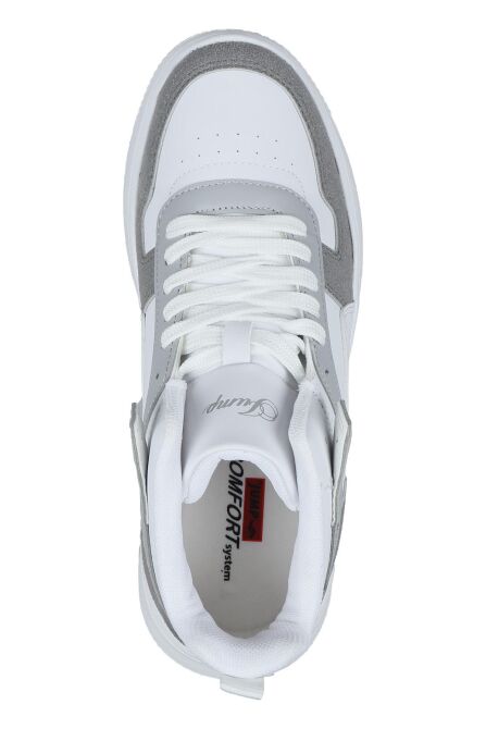 29100 Yüksek Bilekli Gri - Beyaz Kadın Sneaker Günlük Spor Ayakkabı - 7