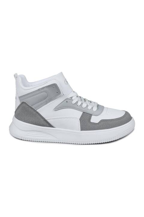 29100 Yüksek Bilekli Gri - Beyaz Kadın Sneaker Günlük Spor Ayakkabı - 1