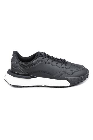 29104 Siyah - Beyaz Erkek Sneaker Günlük Spor Ayakkabı - Jump