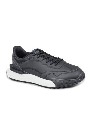 29104 Siyah - Beyaz Erkek Sneaker Günlük Spor Ayakkabı - 6