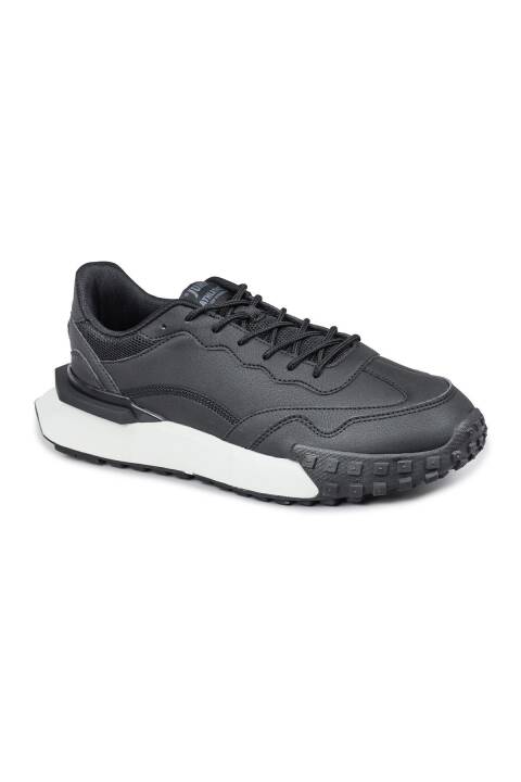 29104 Siyah - Beyaz Erkek Sneaker Günlük Spor Ayakkabı - 6