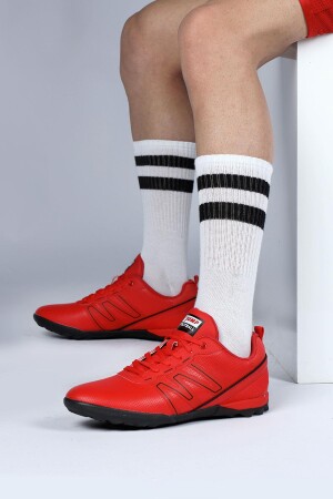 29112 Kırmızı Halı Saha Krampon Futbol Ayakkabısı - 5