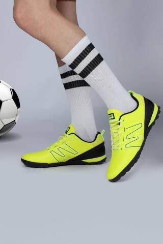 29112 Neon Yeşil Halı Saha Krampon Futbol Ayakkabısı - Jump (1)