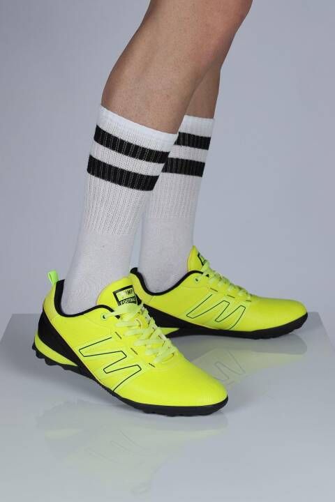 29112 Neon Yeşil Halı Saha Krampon Futbol Ayakkabısı - 5