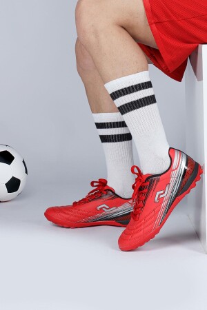 29117 Kırmızı - Siyah Halı Saha Krampon Futbol Ayakkabısı - 2