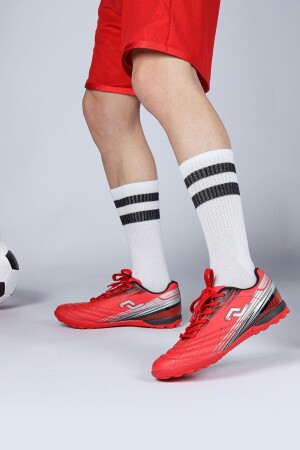 29117 Kırmızı - Siyah Halı Saha Krampon Futbol Ayakkabısı - 3