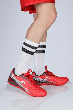 29117 Kırmızı - Siyah Halı Saha Krampon Futbol Ayakkabısı - 5