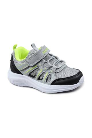 29183 Cırtlı Gri - Siyah Üniseks Çocuk Sneaker Günlük Spor Ayakkabı - Jump (1)
