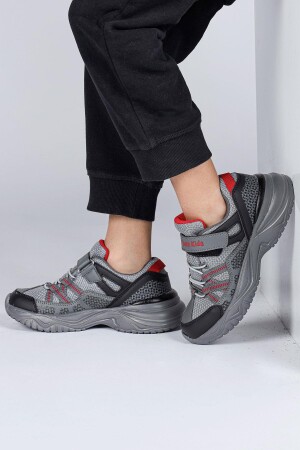 29187 Cırtlı Gri Üniseks Çocuk Sneaker Günlük Spor Ayakkabı - Jump (1)