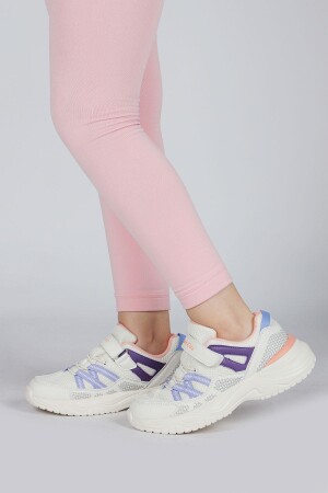29187 Cırtlı İndigo Mavi - Pembe Kız Çocuk Sneaker Günlük Spor Ayakkabı - Jump (1)