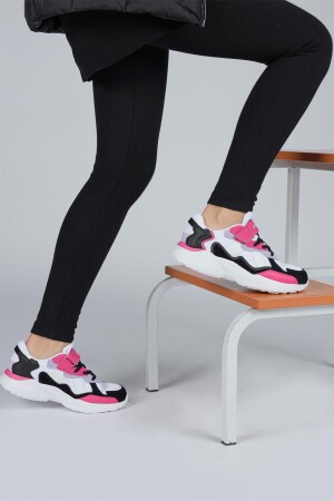 29189 Cırtlı Beyaz - Lila Kız Çocuk Sneaker Günlük Spor Ayakkabı - 4