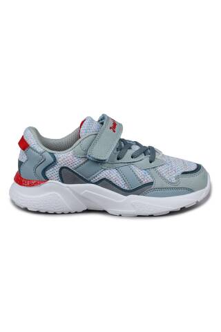 29189 Cırtlı Mavi - Turuncu Üniseks Çocuk Sneaker Günlük Spor Ayakkabı - Jump