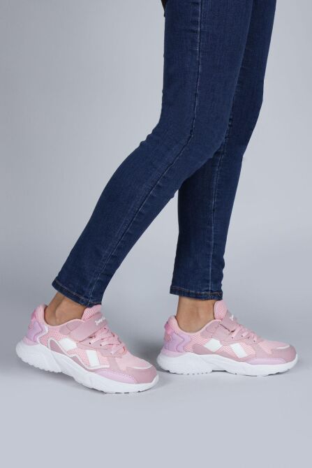 29189 Cırtlı Pembe - Beyaz Kız Çocuk Sneaker Günlük Spor Ayakkabı - 3