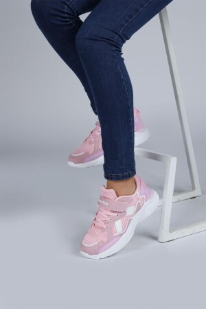 29189 Cırtlı Pembe - Beyaz Kız Çocuk Sneaker Günlük Spor Ayakkabı - 4