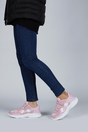 29189 Cırtlı Pembe - Beyaz Kız Çocuk Sneaker Günlük Spor Ayakkabı - 5
