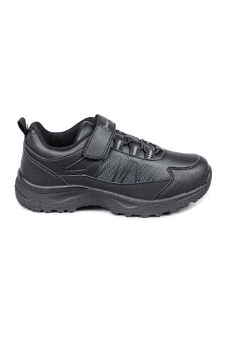 29195 Cırtlı Full Siyah Üniseks Çocuk Sneaker Günlük Spor Ayakkabı - Jump