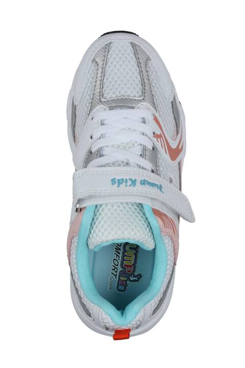 29203 Cırtlı Beyaz - Turuncu Kız Çocuk Sneaker Günlük Spor Ayakkabı - 5
