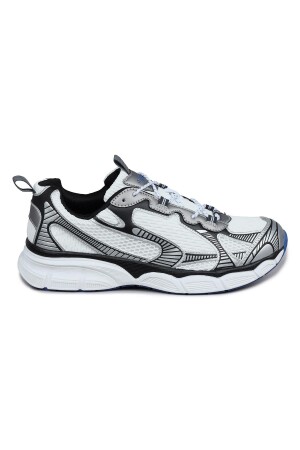 29550 Gri - Beyaz Erkek Sneaker Günlük Spor Ayakkabı - 1