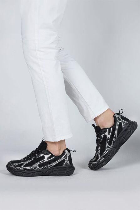 29550 Siyah Erkek Sneaker Günlük Spor Ayakkabı - 4