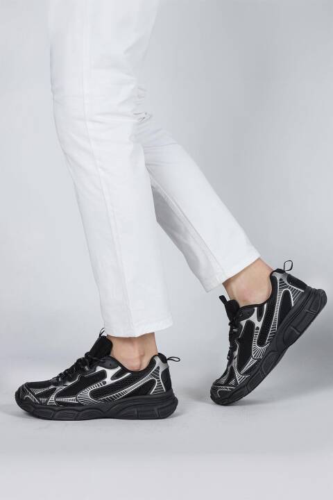 29550 Siyah Erkek Sneaker Günlük Spor Ayakkabı - 4