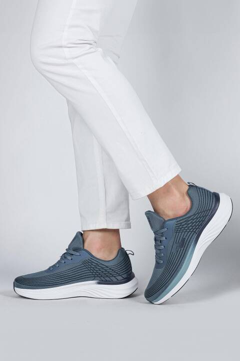 29578 Turkuaz Mavi Erkek Sneaker Günlük Spor Ayakkabı - 2