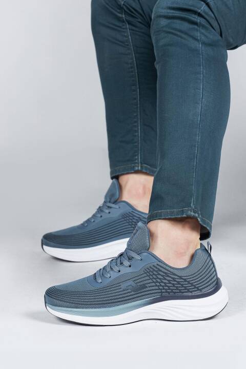 29578 Turkuaz Mavi Erkek Sneaker Günlük Spor Ayakkabı - 3