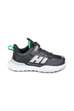 29602 Cırtlı Siyah - Neon Yeşil Üniseks Çocuk Sneaker Günlük Spor Ayakkabı - Jump