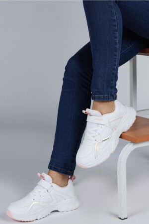 29603 Cırtlı Beyaz - Lila Kız Çocuk Sneaker Günlük Spor Ayakkabı - 2
