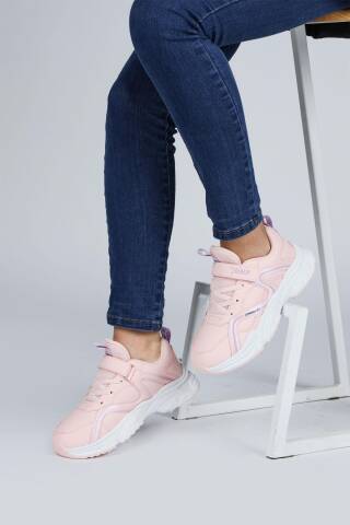 29603 Cırtlı Somon Pembe Kız Çocuk Sneaker Günlük Spor Ayakkabı - Jump (1)