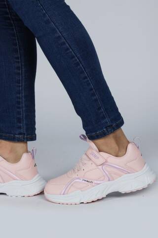 29603 Cırtlı Somon Pembe Kız Çocuk Sneaker Günlük Spor Ayakkabı - 4