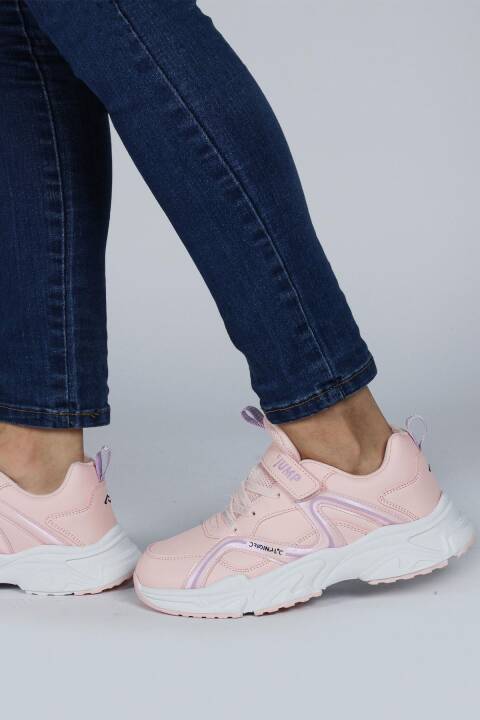 29603 Cırtlı Somon Pembe Kız Çocuk Sneaker Günlük Spor Ayakkabı - 4