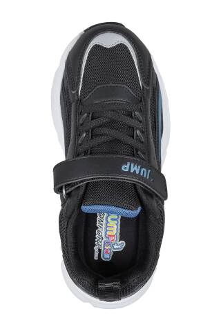 29604 Cırtlı Siyah - İndigo Mavi Üniseks Çocuk Sneaker Günlük Spor Ayakkabı - 3