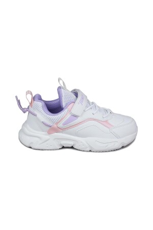 29605 Cırtlı Beyaz - Pembe Kız Çocuk Sneaker Günlük Spor Ayakkabı - Jump