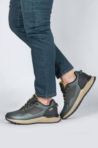29651 Yeşil - Siyah Erkek Su Geçirmez Outdoor Sneaker Spor Ayakkabı - Jump (1)