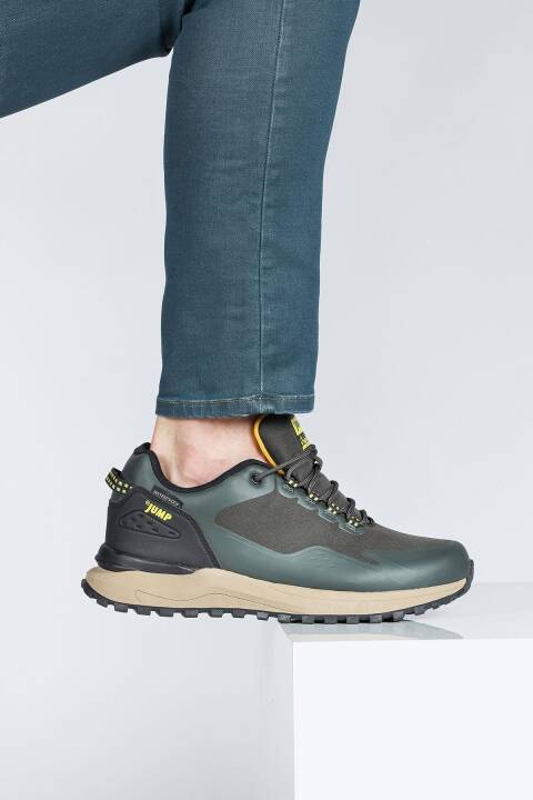 29651 Yeşil - Siyah Erkek Su Geçirmez Outdoor Sneaker Spor Ayakkabı - 3