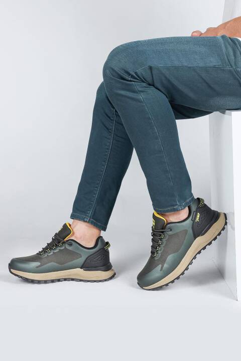 29651 Yeşil - Siyah Erkek Su Geçirmez Outdoor Sneaker Spor Ayakkabı - 4