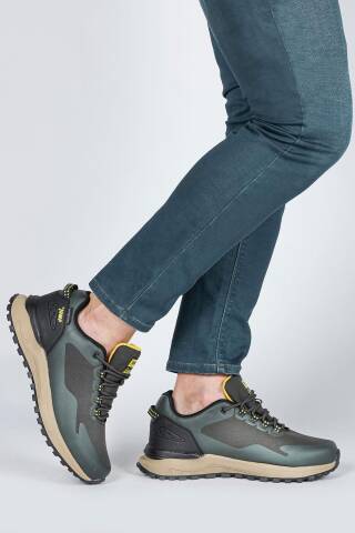 29651 Yeşil - Siyah Erkek Su Geçirmez Outdoor Sneaker Spor Ayakkabı - 5